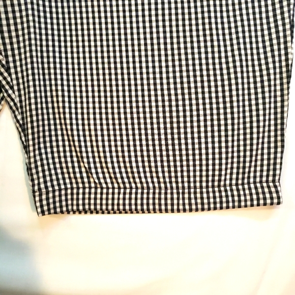 Women's black and white check Chico's casual long Bermuda shorts size 1.5 M/10 - Picture 5 of 8